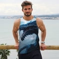 thumbnail image 6 of Fuzoiu Blue Thunder Storm Dragon Print Men's Workout Tank Tops,Sleeveless Gym Shirt Quick Dry,Fitness Bodybuilding T-Shirt,Muscle Athletic Workout Tee-Large, 6 of 7