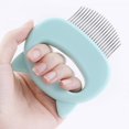 thumbnail image 1 of Brosse de Massage pour Animaux de Compagnie Vert en Forme de Poignée Outil de Toilettage pour Chats, 1 of 4