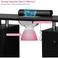 OmySalon Professional Manicure Table with Dust Collector, Storage
