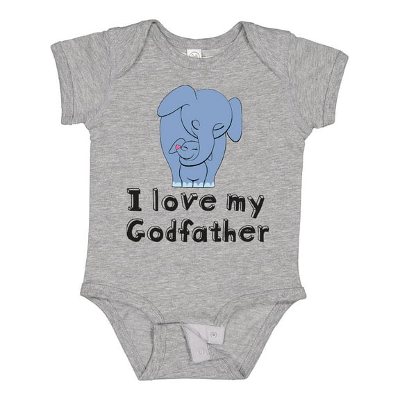 Inktastic I Love My Godfather Elephant Boys Baby Bodysuit