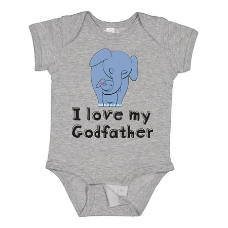 

Inktastic I Love My Godfather Elephant Gift Baby Boy Bodysuit