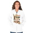 thumbnail image 4 of Buck Hunting Take Your Best Shot Unisex Fleece Graphic Zip Up Hoodie Brisco Brands 2X, 4 of 5