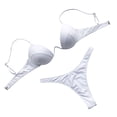 thumbnail image 2 of Neinkie Women's Sexy Bathing Suits Spaghetti Strap Bikini Set Underwire Swimsuit, 2 of 7
