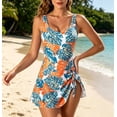 thumbnail image 4 of ZANKLEY One Piece Swimdress Swimsuits for Women Tummy Control Swim Dresses Skirt Bathing Suit, 4 of 10