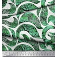 thumbnail image 3 of Soimoi Cotton Duck Fabric Floral & Leopard Animal Skin Print Fabric by The Yard 42 Inch Wide, 3 of 3