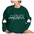 thumbnail image 2 of Ruimatai Womens St. Patrick's Day Green Sweatshirts Long Sleeve Shamrock Graphic Shirts Casual Crew Neck Irish Pullover Tops, 2 of 7
