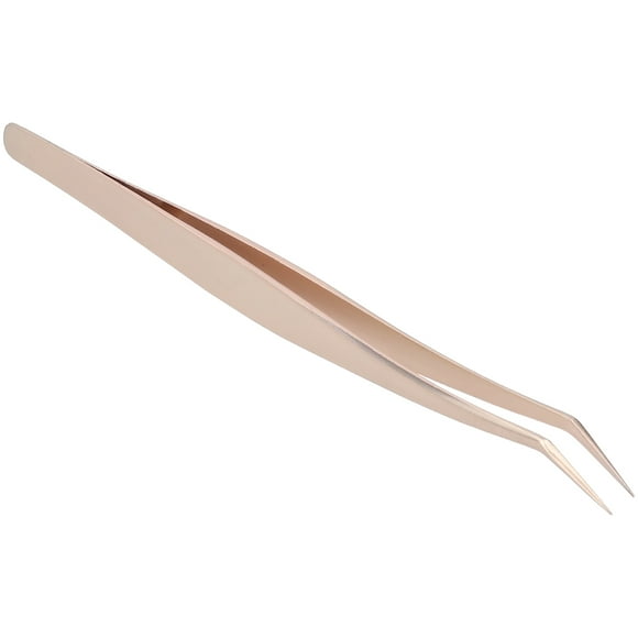Pinzas Para Extensión De Pestañas, Pinzas Para Pestañas A Prueba De Herrumbre, Semicurvadas, Convenientes Para Maquilladores Para Mujer