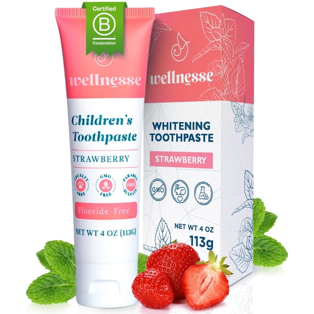 Pasta dental infantil Wellnesse con hidroxiapatita sabor fresa