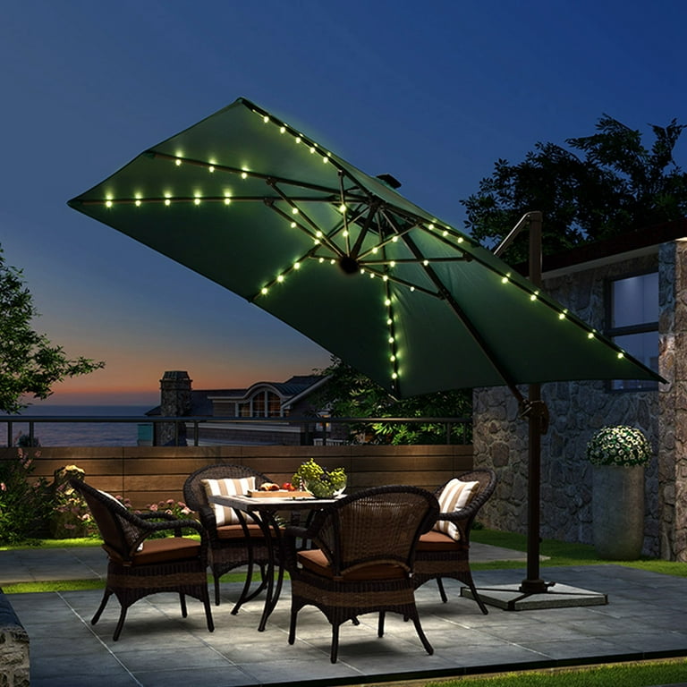 Global Phoenix Patio Umbrella Lights 8 Lighting Mode Waterproof Parasol