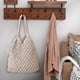 thumbnail image 4 of XWSHYW Contenedores de Almacenamiento Mochila de Paja Tejida a Crochet para Mujer, Bolso de Hombro con Cordón y Solapa, Bolso de Mano Informal para Playa, Bolso de Mano, Bolso de Paja para Niñas, Bol, 4 of 6