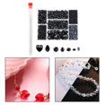 thumbnail image 3 of de cristal de 3100 Uds., de cristal para , joyería, kit de abalorios con caja tenedor de bricoje, colr, Negro Gloria cuentas de fabricación de joyas, 3 of 9