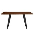 thumbnail image 4 of 60 Inch Dining Table, Brown Black, Wood, Rectangular, Kitchen Cafe Bistro Hospitality Restaurant, Modern Contemporary HB34390, 4 of 13