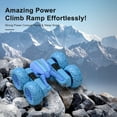 thumbnail image 3 of Remote Control Car, RC Racing Car 360 Degree Rotation Electric RC Car, Double-side Driving Climbing Off-road Vehicle with Cool Stunt, Sky-blue, 3 of 9