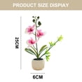 thumbnail image 2 of Flor falsa de doble horquilla, simulación de phalaenopsis, decoración creativa de bonsái pequeño, planta artificial en maceta, planta verde, 2 of 5