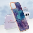 thumbnail image 6 of Designed for iPhone 11 Marble Case, Ultra Thin Girls Women Plating Marble Designed Flexible Soft TPU IMD Marble Protective Case Cover for iPhone 11 - Purple, 6 of 6