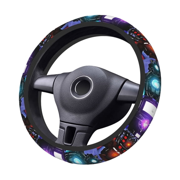 Toilet-Man Steering Wheel Cover Elastic Stretch Breathable Vehicle Steering Wheel Protector Car Interior Accessories