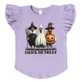 thumbnail image 3 of Chick or Treat Halloween Chickens - Flutter Sleeve Graphic T-Shirt, 3 of 8