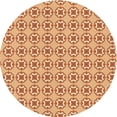 thumbnail image 1 of Ahgly Company Machine Washable Indoor Round Transitional Orange Red Orange Area Rugs, 5' Round, 1 of 7