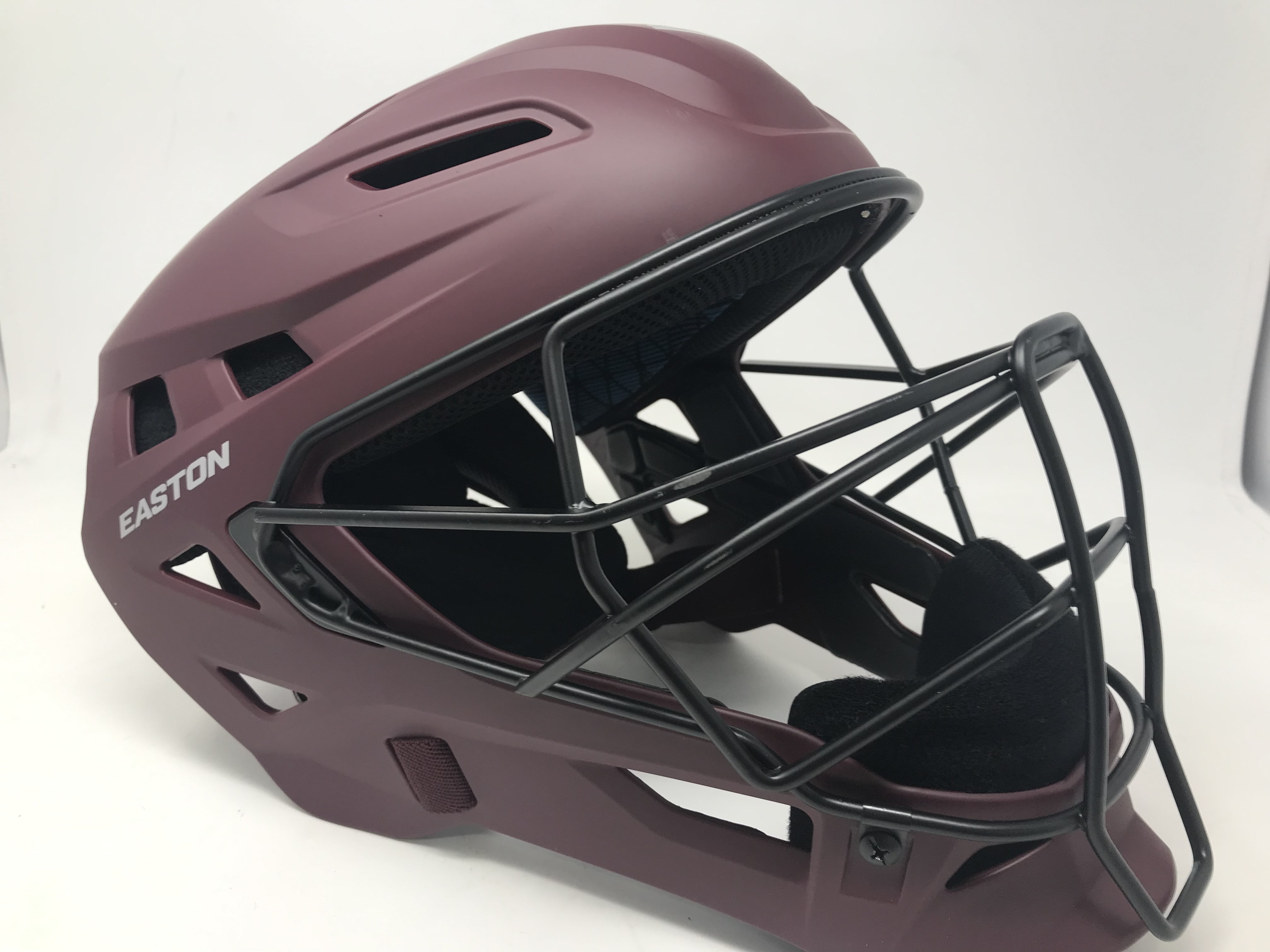 New Easton A165402 Elite Adult XL Catcher's Helmet/Mask Maroon/Black 7