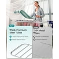 thumbnail image 7 of XPOPR Clothes Drying Rack, Foldable 2-Level Laundry Drying Rack, Free-Standing Laundry Airer, with Height-Adjustable Wings, 33 Drying Rails, Sock Clips, Silver and Blue, 7 of 7