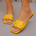 thumbnail image 4 of Fasiaou Women Fashion Metallic Stud Slide Sandals Cushion Outdoor Walking Comfortable Flat Slippers Summer Casual Non Slip Support Stylish Lightweight, 4 of 9