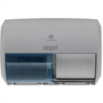 Georgia- Pacific Compact 2 Roll Side-By-Side Coreless High Capacity Toilet Paper Dispenser Blue 1 Dispenser
