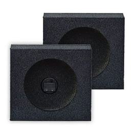 2x CAR AUDIO SPEAKER BOX ENCLOSURE CARPET TEXTURE TERMINAL