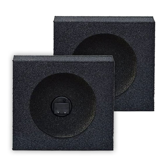 QPower QBomb QBTW6.5 Single 6.5" Bedliner Spray Speaker Enclosure, 2 Pack