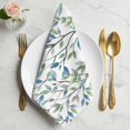 thumbnail image 2 of Blue Green Eucalyptus Cloth Napkins, Spring Botanical Leaves Weeping Washable and Reusable Dinner Napkins Set of 6, Table Napkin for Kitchen Party Birthday Wedding Hotel Housewarming 20"x20", 2 of 9