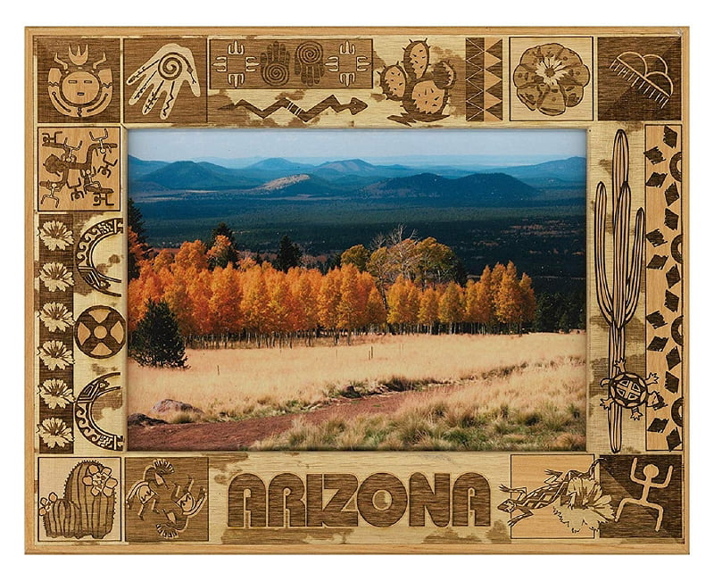5 x 7 Mesa Arizona Laser Engraved Wood Picture Frame 