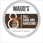 Maud's Dark Roast Decaf Coffee (Decaf Tall Dark and Handsome), 100ct. Recyclable Single Serve Decaf Dark Roast Coffee Pods – 100% Arabica Coffee California Roasted, Keurig Dark Decaf K Cups Compatible