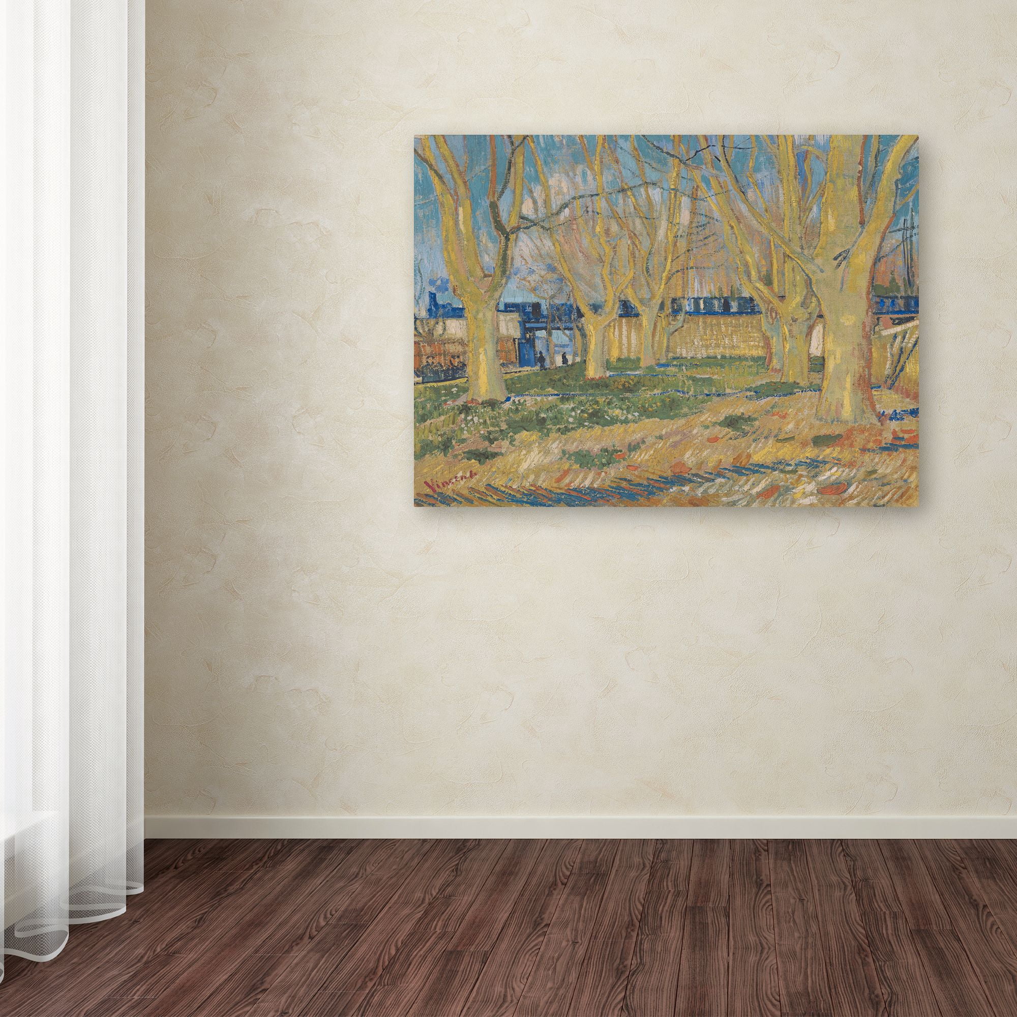 Trademark Fine Art 'The Blue Train' Canvas Art by Van Gogh