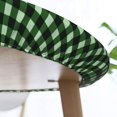 thumbnail image 6 of Round Fitted Tablecloth 44 Inch, Classic Green Buffalo Plaid Round Fitted Tablecloth Elastic Stretch Tablecloth Water Resistant Table Cloth Polyester Table Cloth for Picnic, Indoor Outdoor, 6 of 8