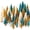 Gold,green,beige, variant on 30Pcs Christmas Decorations Mini Christmas Trees, Artificial Christmas Tree Bottle Brush Trees with Wooden Base for Christmas Decor Christmas Party Home Table Craft