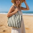 thumbnail image 6 of Integrated Beach Towel Bag with Shoulder & Backpack - Portable Swimming Towel, Stylish Geometric Design, Durable Nylon, Perfect for Beach, Travel & Camping,Gray, 6 of 6