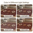 thumbnail image 7 of ODIKA 6'x9' Washable Area Rug Rich Burgundy Geometric Diamonds Intricate Floral Accents and Borders for Dining Room, Under Table, Office Décor, Non-Slip Chair-Friendly, 7 of 7