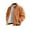 Light Brown, variant on Men's Plus Size Colorblock Corduroy Jacket - Casual Sports Style with Pocket & Zipper, Black, L