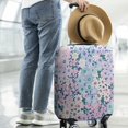 thumbnail image 2 of Blue and Pink Pioneer Flower Pattern Luggage Cover Fashion Suitcase Cover Baggage Covers Fit 25-28 Inch Luggage (Go Travel), 2 of 5