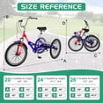 thumbnail image 5 of FICISOG 26-Inch Foldable Adult Tricycle for Women, 7 Speed Adult Folding Trikes with Rear Basket, Carbon Steel 3 Wheel Cruiser Trikes with Double-Wall Wheel Rims for Women Men Seniors, 5 of 8