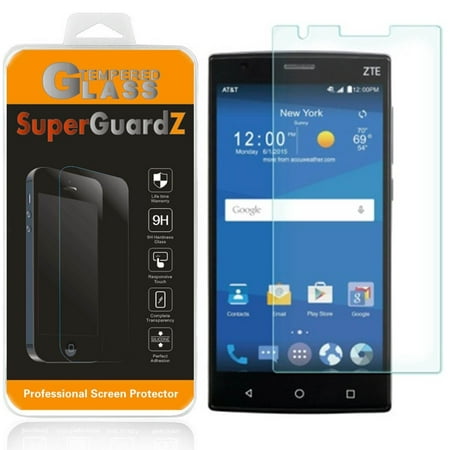 [2-Pack] For ZTE Zmax 2 - SuperGuardZ Tempered Glass Screen Protector, 9H, Anti-Scratch, Anti-Bubble, Anti-Fingerprint