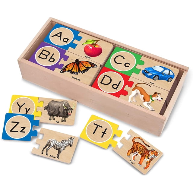 Rompecabezas de Letras Autocorregibles Melissa & Doug Educativo Madera 52 Piezas