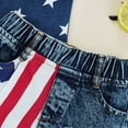 thumbnail image 4 of Mercatoo Kids Girls Independence Day Suit Summer Girls Star Camisole and Denim Shorts 2 𝐏iece Set Toddler Casual Outfit, 4 of 7