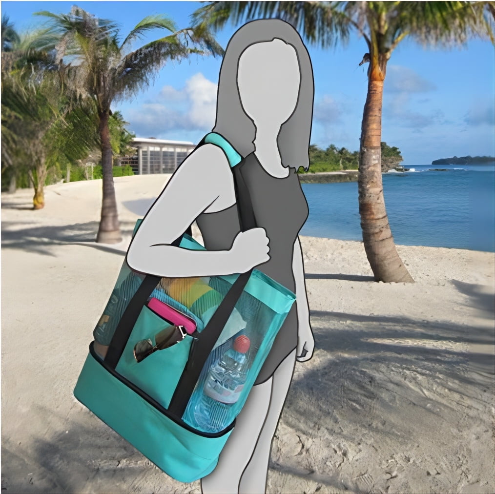 Ardorlove Beach Bag, Extra Large Beach Bags for Women Waterproof Sandproof, Mesh Beach Tote Bags Pool Bag Beach Essentials, Adult Unisex, Size: 16.5 x