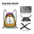 thumbnail image 4 of Pofeuu Garfield for Water-Resistant 210D Drawstring Bag Compact Foldable Design Gym Yoga Travel Essentials Lightweight Carryall-Small, 4 of 6