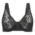 thumbnail image 1 of CHUANK Soutien-Gorge à Armatures en Dentelle Extensible à Fermeture devant pour Femmes Noir 34B, 1 of 5
