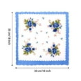 thumbnail image 3 of 20Pcs Cotton Handkerchiefs, Soft Pocket Handkerchiefs for Women, Vintage Floral Print Handkerchief, 20 Non-Duplicate Sample Handkerchiefs, Wavy Shaped Edge, Multi-Color, 3 of 6