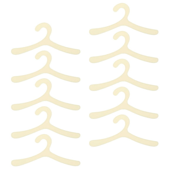 OUNONA 10Pcs Hangers For Puppy Clothes Plastic Pet Garment Hanger White For Organizing Pet Clothes