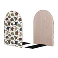 thumbnail image 2 of KLL Various Turtle Print Wood Book Ends for Shelves,1 Pair Wood Bookends Book Holder Stand Decorative, Book Stoppers for Heavy Duty Books CD File Video Games, 2 of 8
