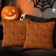 thumbnail image 5 of Sanmadrola Fall Pillow Covers 18x18 Throw Pillow Cases Set of 2 Halloween Thanksgiving Autumn Decorations Pumpkin Soft Plush Faux Fur Wool Couch Cushion Case for Sofa Bedroom Living Room Home Decor, 5 of 7