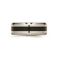 thumbnail image 2 of Gem & Harmony Mens 8mm Black Enamel Titanium Wedding Band Ring for Men, 2 of 6